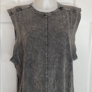 OLI & HALI IT’S MY LIFE DRESS SLEEVELESS BLACK DARK WASHED JUMPER DRESS SZ S